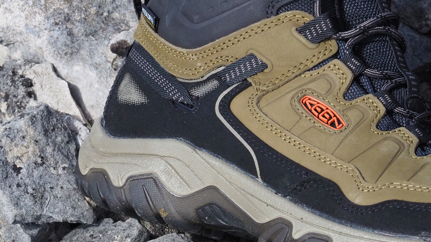 Closeup of KEEN Targhee IV midsole and heel